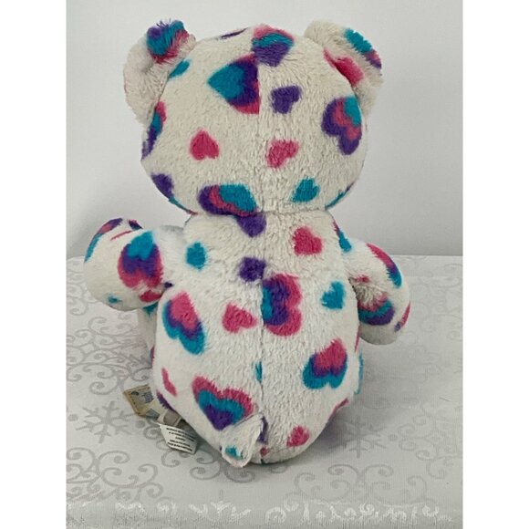 Build-A-Bear Workshop Stuffed Plush Teddy Bear With‎ Heart Pattern - Picture 2 of 3